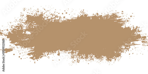 Abstract a textured brown paint stroke. It can be a design element for any ideas.
