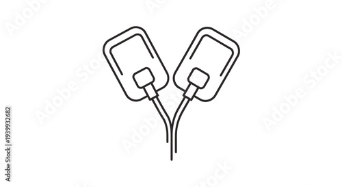 Electrocardiogram ECG EKG Electrodes, Medical Monitoring Device, Health Care Icon