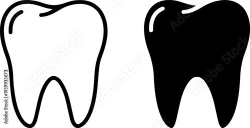 Set of stopwatch icons in black and white