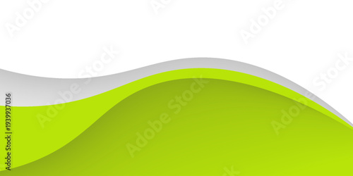 leaf green and white wave layer color abstract background. Vector illustration