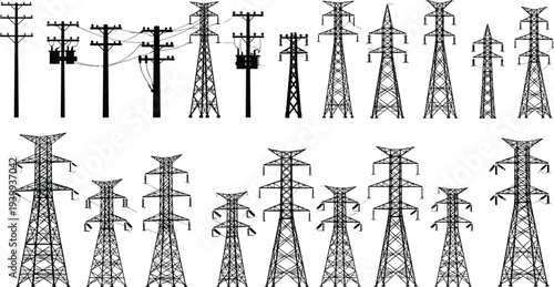 Set of black transportation icons featuring airplane bus train cable car passenger van helicopter bicycle motorcycle and pedestrian silhouettes isolated on a white background