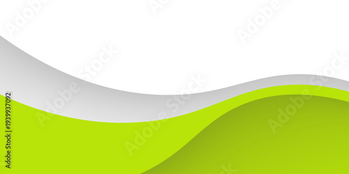 leaf green and white wave layer color abstract background. Vector illustration
