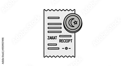 Islamic symbols collection of dates moon and donation box illustration