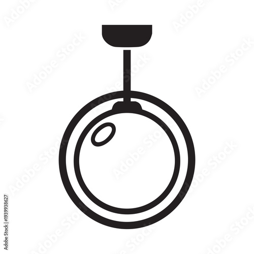 A black and white image of a circular light fixture