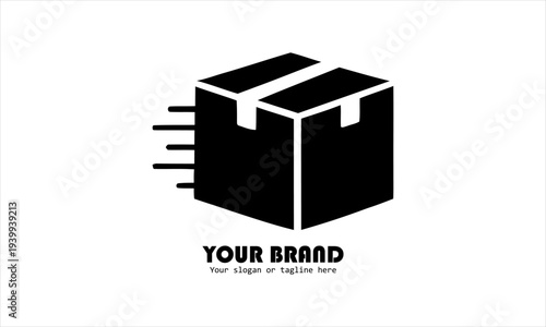 Swift Delivery Box Logo for Fast Shipping and Logistics Services