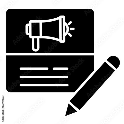  Marketing Copy Glyph Icon