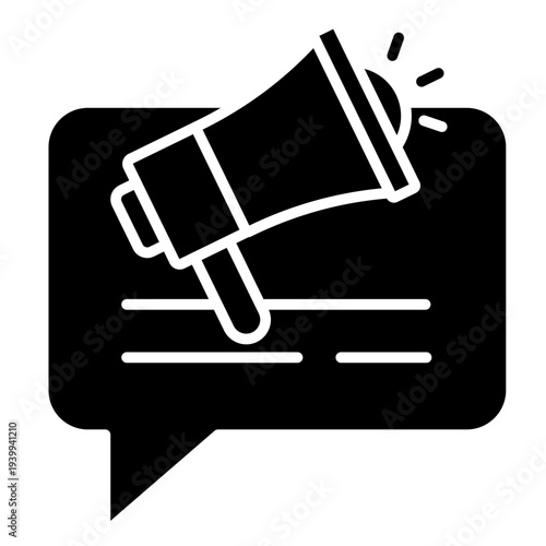  Advertising Message Glyph Icon