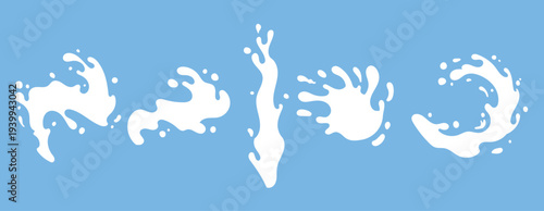 Milk splash, cow or goat milk, Milky splash elements