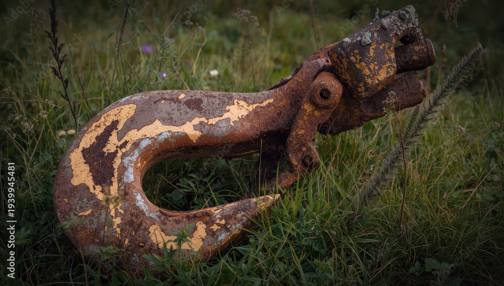 Fototapeta premium Damaged crane hook