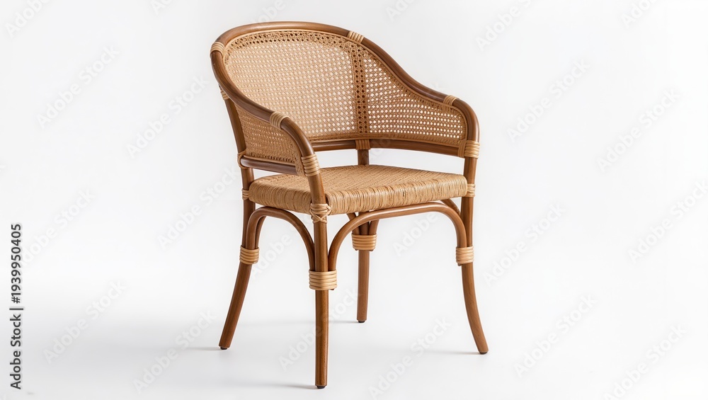 Fototapeta premium wooden chair isolated on white