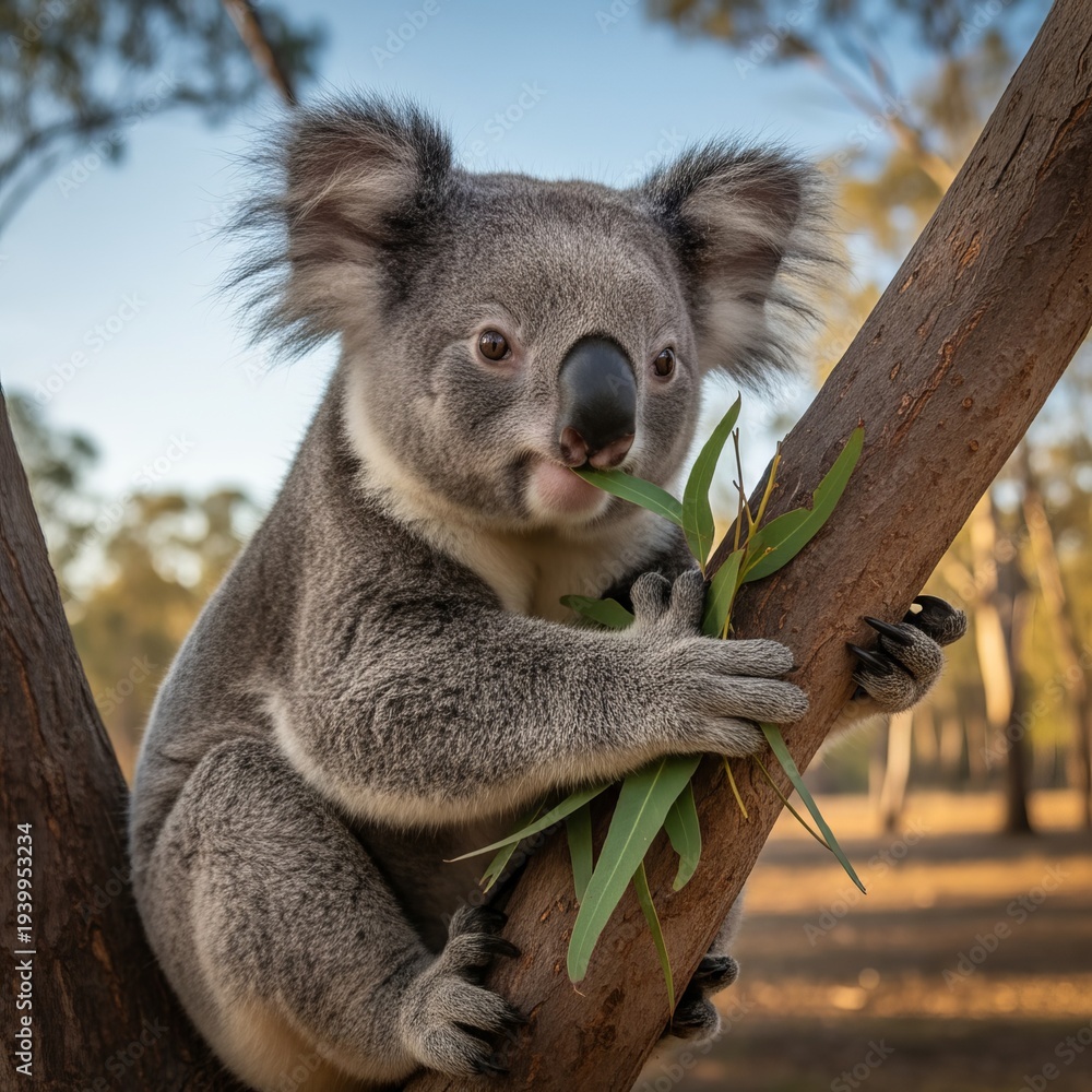 Fototapeta premium A marsupial native to Australia Known for its diet of eucalyptus