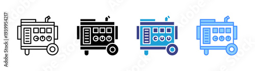 Generator icon set multiple style collection