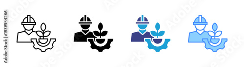 Environmental  icon set multiple style collection