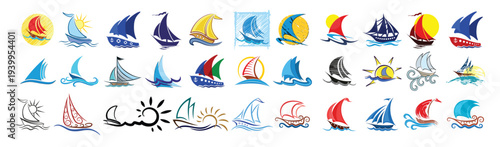 logos ships and sailboats