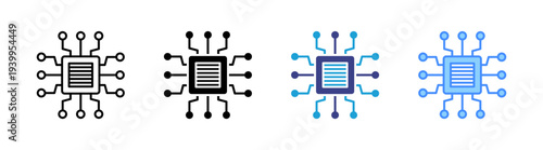 Electronics icon set multiple style collection