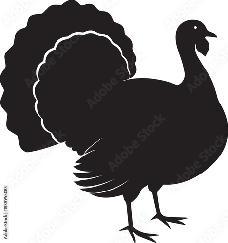 Turkey Bird Silhouette Vector Graphic