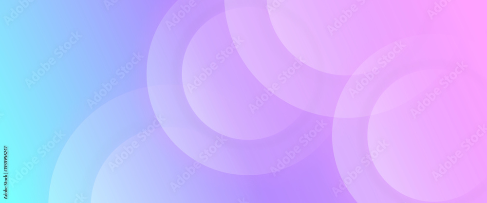 Obraz premium Modern Blue and Purple Abstract Circle Background. A sleek vector illustration featuring soft 3D-style layered concentric circles on a vibrant violet gradient. Perfect for app UI and tech headers.