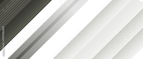Modern Black and White Diagonal Abstract Stripe Background. A dynamic vector illustration featuring sharp parallel lines and solid bands. Perfect for high-contrast tech and sport branding.