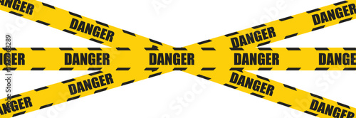caution tape set of yellow warning ribbons abstract warning
