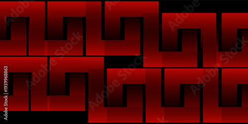 Black colour abstract background with red colour geometric glowing lines design background vector illustration. Degital futuristic technology,Luxury,graphic. Perfect for modern projects,business.