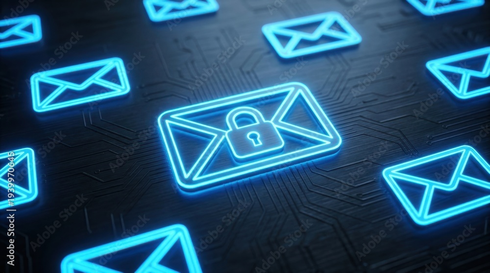 Fototapeta premium Secure Email Communication Concept