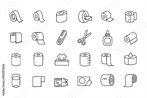 Audio Alert and Noise Control Outline Icons for App Interface Design