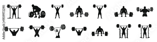  weightlifting silhouette powerlifting bodybuilding