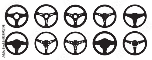 car steering wheel icon set automobile steering wheel 