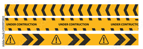 caution tape set of yellow warning ribbons abstract warning