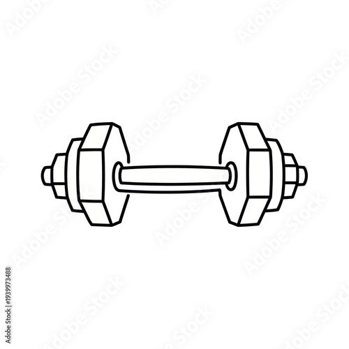 Dumbbell for strength training and fitness workouts
