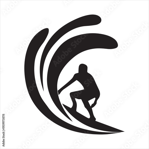 silhouette of a surfer