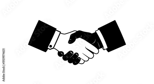 Business partnership handshake agreement