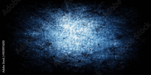 Abstract dark blue background with particles and ethereal light textures featuring smoky clouds and a starry space night storm
