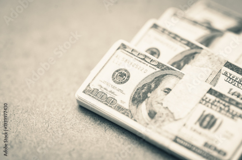 Stylized Cash Bundles Highlighting Financial History and Value