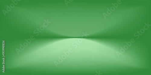 green background abstract with Gradient in empty room studio, green empty room studio gradient used for background, green background studio with shine use for product shooting. vector dynamic room
