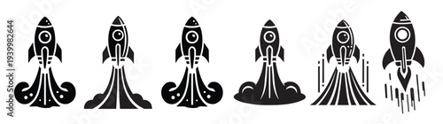 Rocket icon set. Startup icon vector.