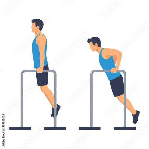 Parallel Dip Bars illustrations vector 