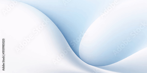 A 3d illustration of an abstract blue wave background featuring a single pearl shell object shaped like a light sphere for a modern egg food design wallpaper