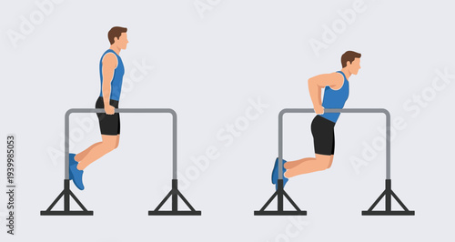 Parallel Dip Bars illustrations vector 