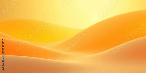 Abstract orange background vector with soft yellow waves and a golden gradient silk texture creating an elegant curved pattern design