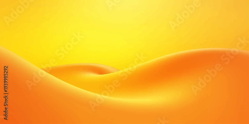 An abstract orange background featuring soft golden waves and a flowing silk texture creates a vibrant, decorative vector design with a smooth satin pattern for a modern art backdrop