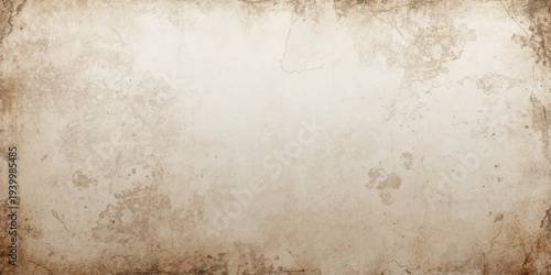 Worn vintage brown parchment paper texture with a stained grunge design and aged antique beige pattern provides a blank ancient backdrop for a retro grungy wallpaper or damaged page