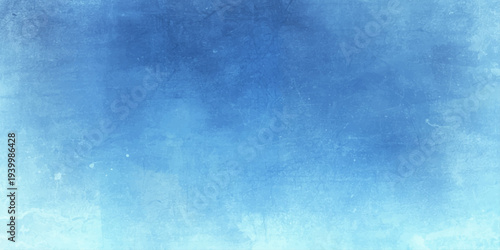 Blue grunge texture with an aged paper pattern and vintage paint design creates a rough retro backdrop of dark and light color art