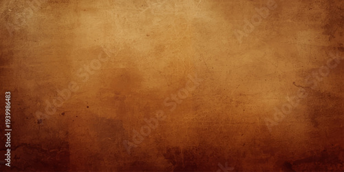 A blank vintage parchment page with a stained brown grunge texture and aged antique pattern creates a worn retro backdrop for a damaged ancient paper design