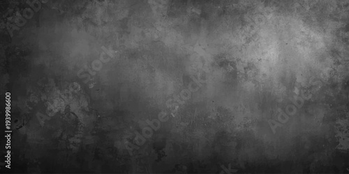 A dark grunge metal background featuring a textured gray surface with old vintage smoke and foggy cloud patterns over a rough black wall backdrop