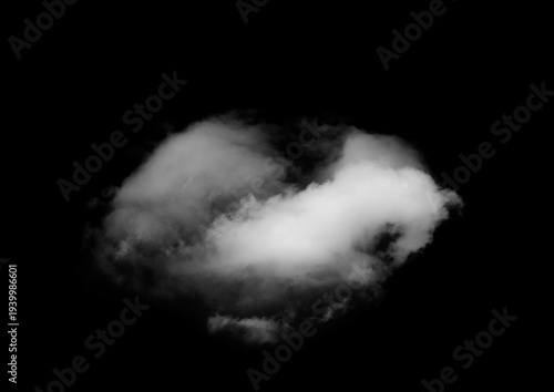 White clouds against a black background.