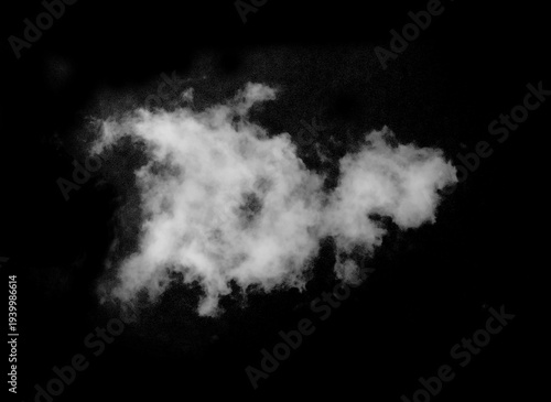 White clouds against a black background.