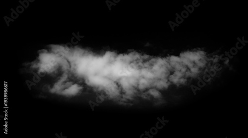 White clouds against a black background.