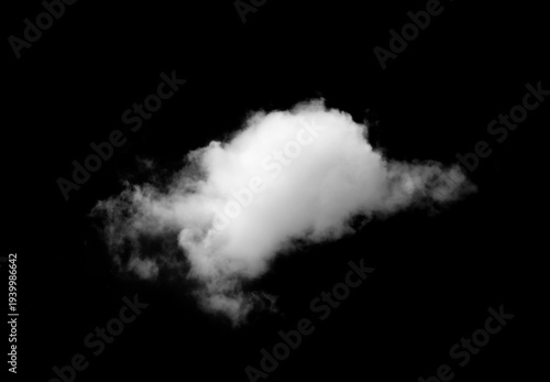 White clouds against a black background.