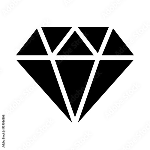 Sparkling diamond gemstone icon, representing luxury, wealth, beauty, and value, perfect for high-end designs.